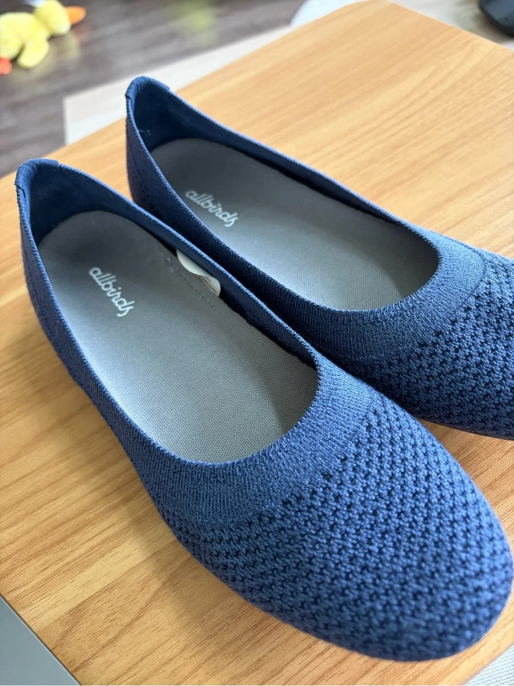 allbirds Navy Knit Slip-On Ballet Flats